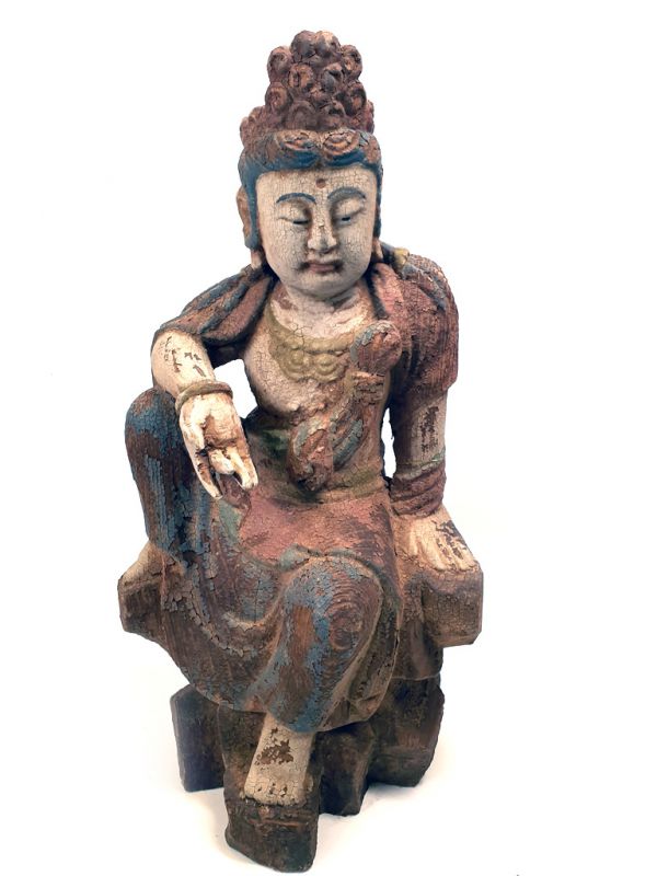 Chinese Wooden Statue - Chinese goddess 1