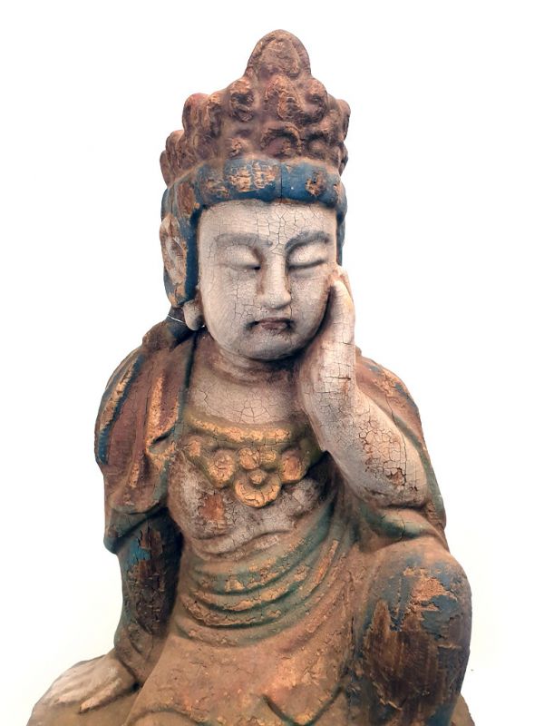 Click thumbnail to enlarge and hover over the picture to zoom Chinese Wooden Statue 2