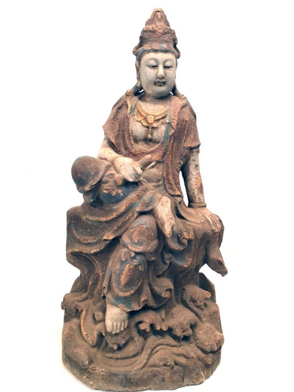 Chinese Wooden Statue Goddess 1