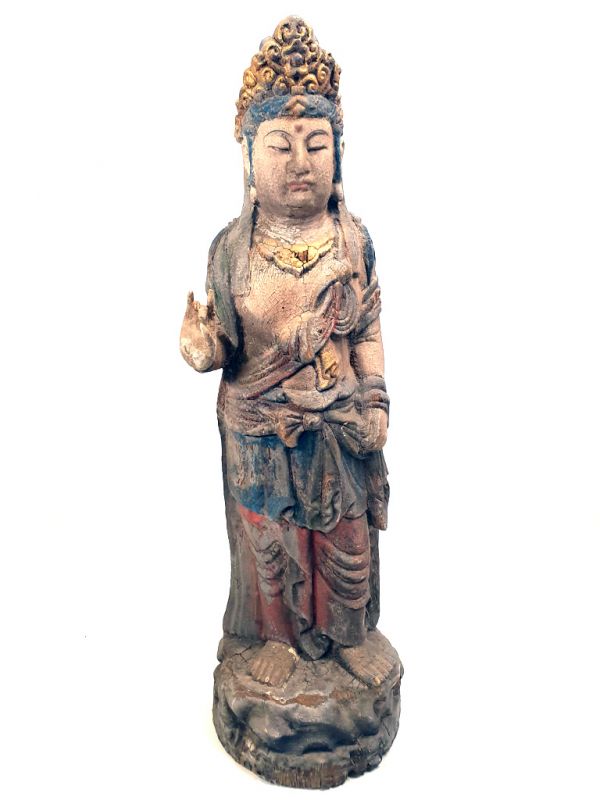 Chinese Wooden Statue Standing goddess 1