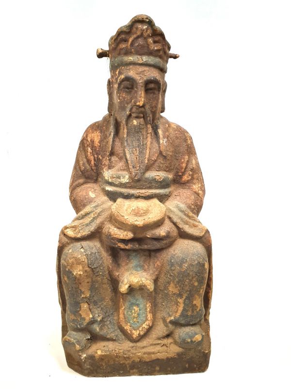 Chinese Wooden Statue Wise Buddhist 1