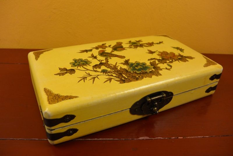 Chinese yellow Box with a wooden abacus 5