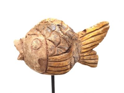 Chinesiche Holztiere Staturen aus Holz - Fisch
