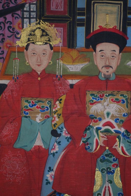 Chinesische Ahnenbilder 3 Personen 4