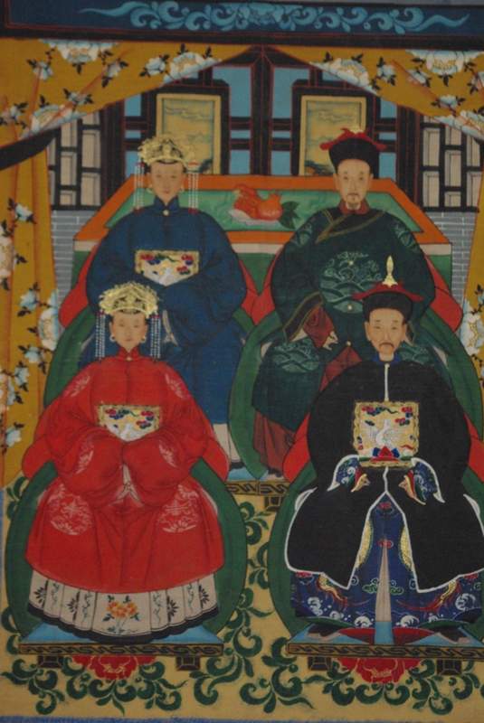 Chinesische Ahnenbilder 4 Personen 2