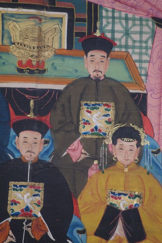 Chinesische Ahnenbilder 5 Personen 3