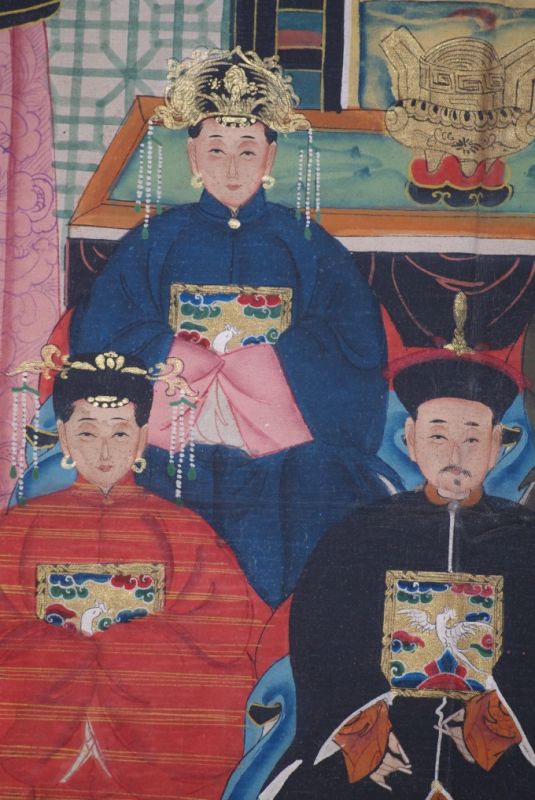 Chinesische Ahnenbilder 5 Personen 4