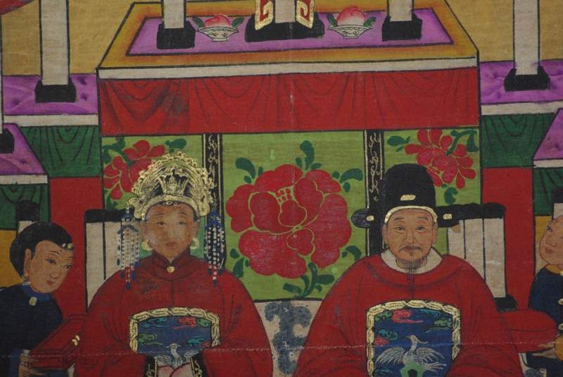 Chinesische Ahnenbilder 6 Personen 3