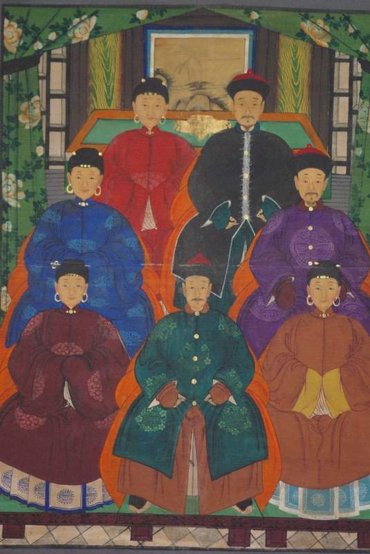 Chinesische Ahnenbilder 7 Personen 2