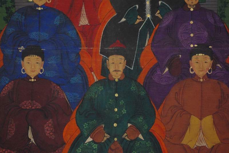 Chinesische Ahnenbilder 7 Personen 4