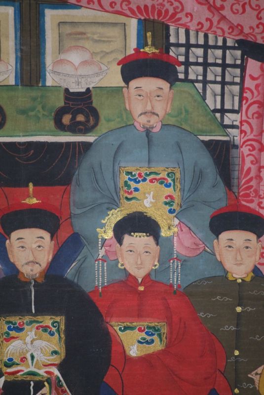 Chinesische Ahnenbilder 7 Personen 3