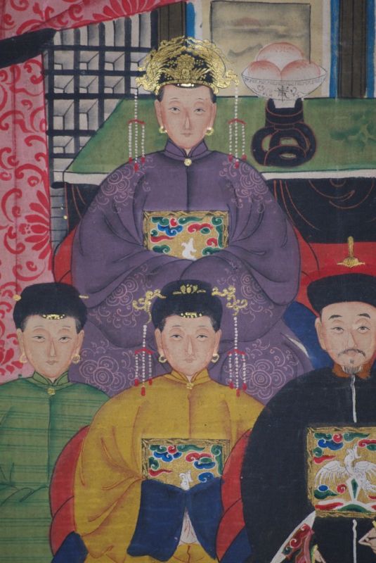 Chinesische Ahnenbilder 7 Personen 4