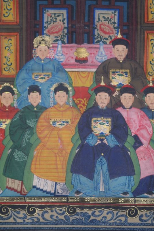 Chinesische Ahnenbilder 8 Personen 2