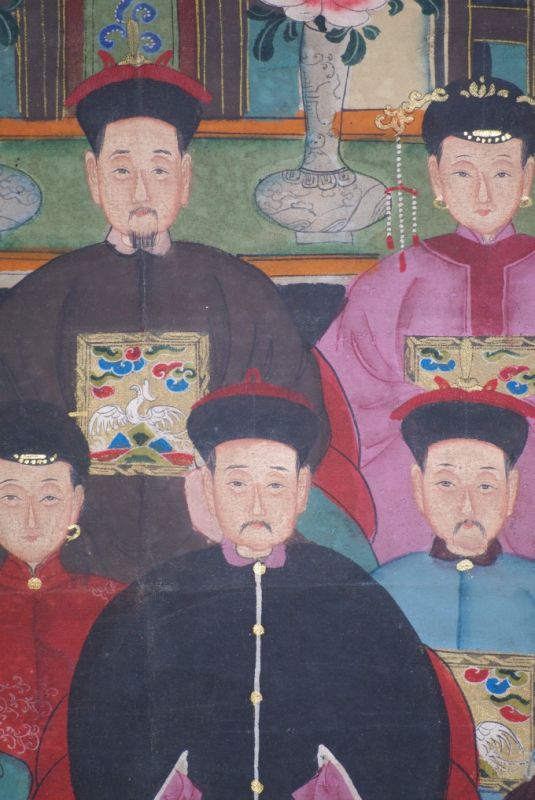 Chinesische Ahnenbilder 9 Personen 3