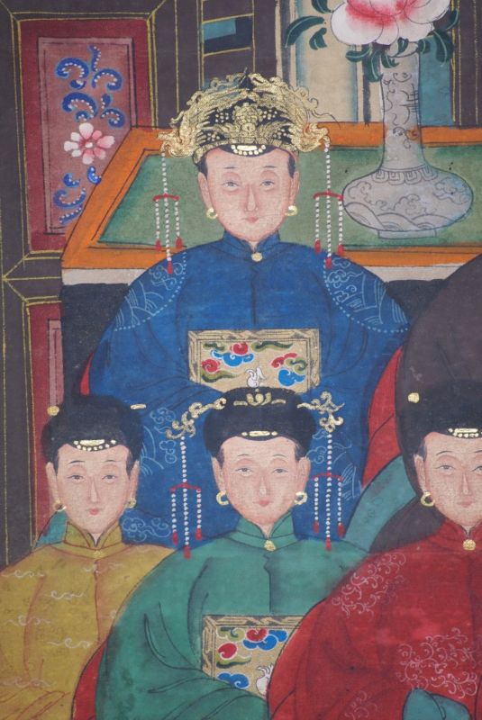 Chinesische Ahnenbilder 9 Personen 4