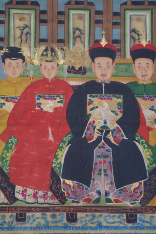 Chinesische Ahnenbilder Qing-Dynastie 04 Personen 2
