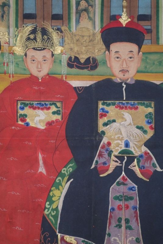 Chinesische Ahnenbilder Qing-Dynastie 04 Personen 3