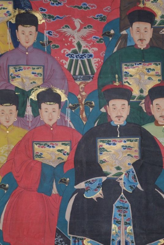 Chinesische Ahnenbilder Qing Dynastie 10 Personen 5