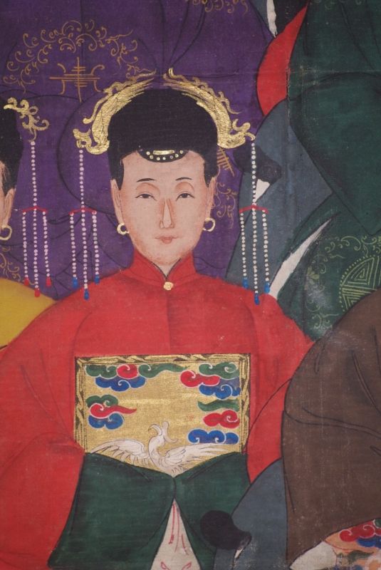 Chinesische Ahnenbilder Qing Dynastie 11 Personen 5