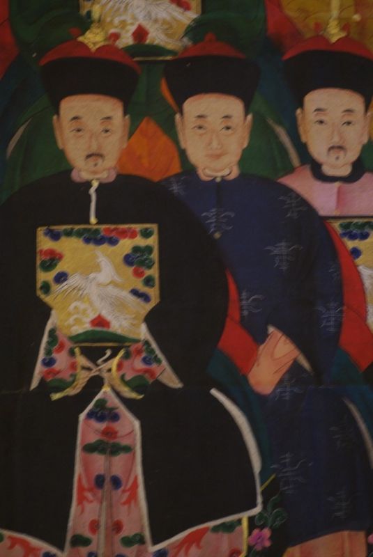 Chinesische Ahnenbilder Qing Dynastie 15 Personen 4