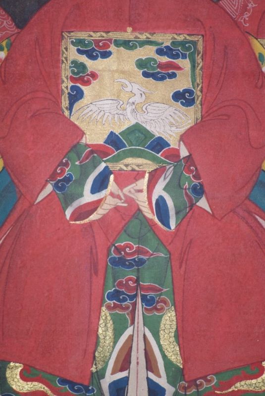 Chinesische Ahnenbilder Qing-Dynastie 3 Personen 5