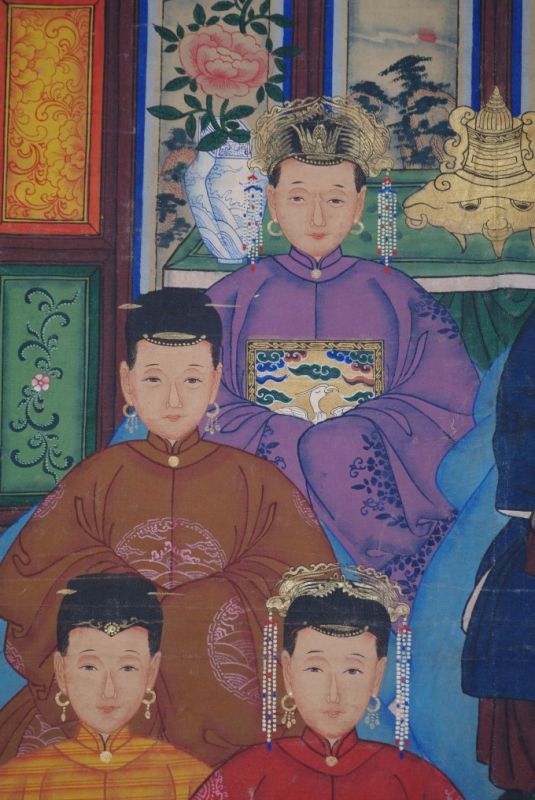 Chinesische Ahnenbilder Qing Dynastie 4