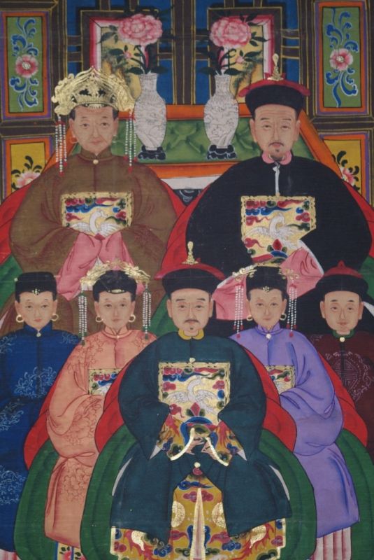 Chinesische Ahnenbilder Qing Dynastie 2