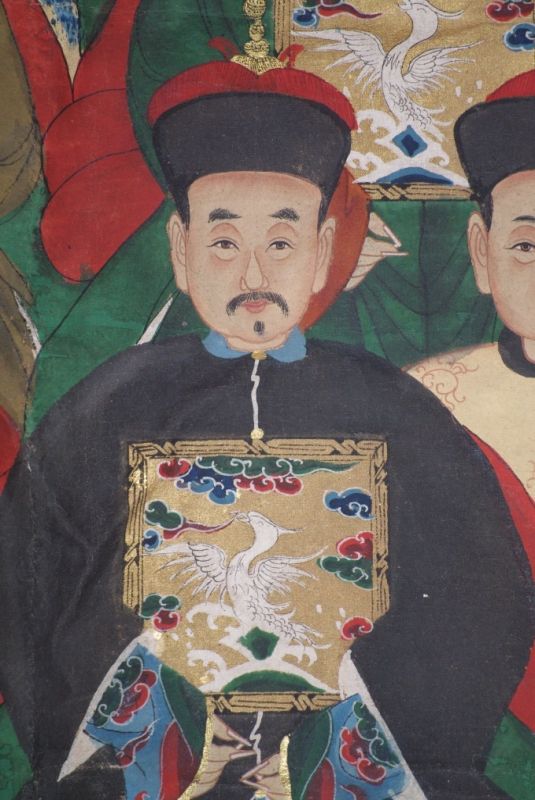 Chinesische Ahnenbilder Qing Dynastie 14 Personen 5