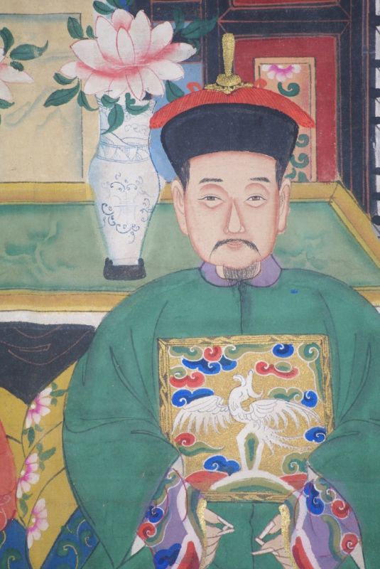 Chinesische Ahnenbilder Rot und Grün 4