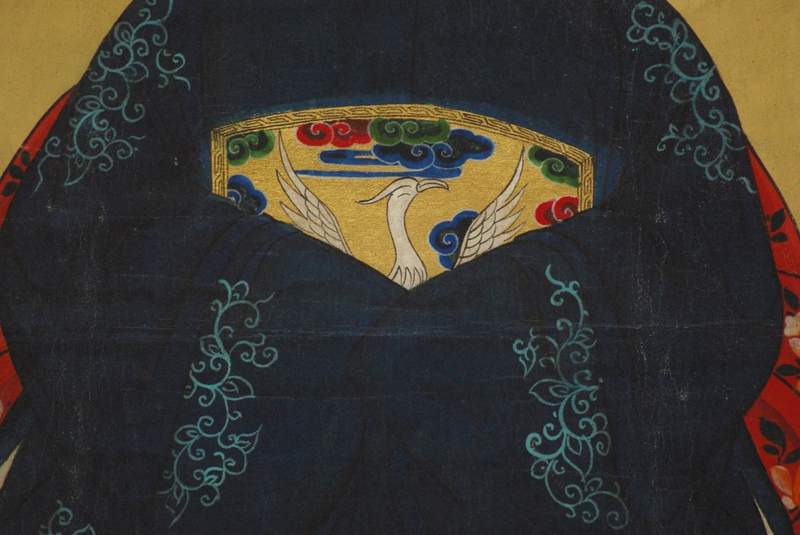 Chinesische Ahnenportraits blau 4