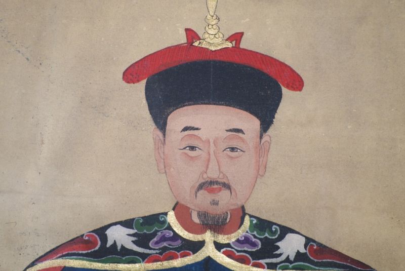Chinesische Ahnenportraits Blau 4