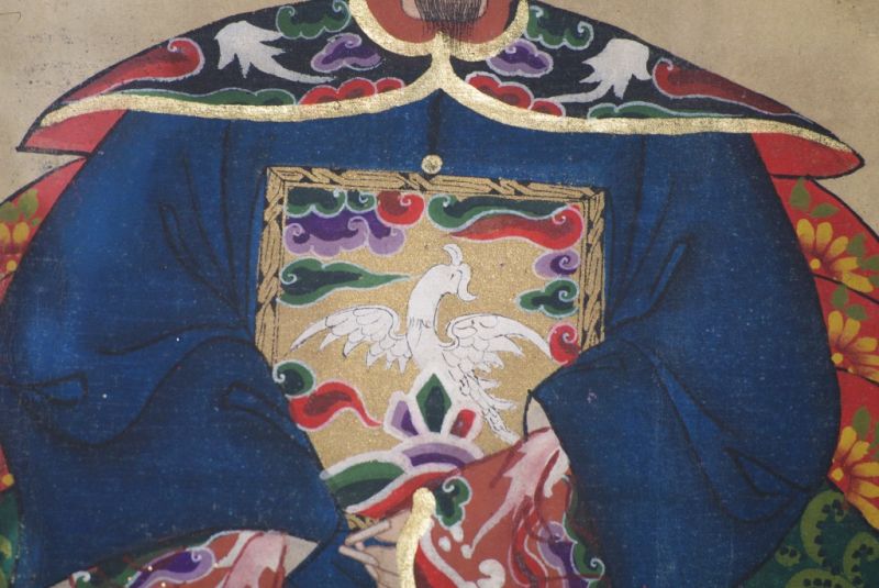 Chinesische Ahnenportraits Blau 5