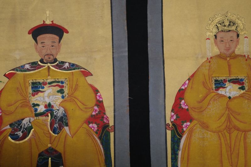 Chinesische Ahnenportraits Gelb 2