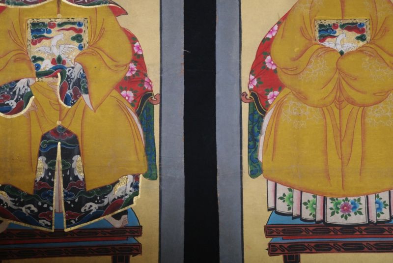 Chinesische Ahnenportraits Gelb 3