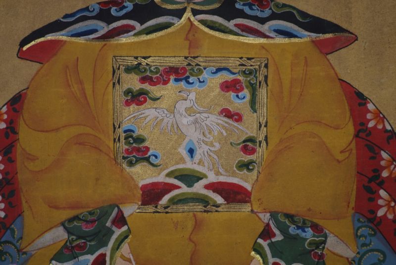 Chinesische Ahnenportraits Qing Dynastie Gelb 5
