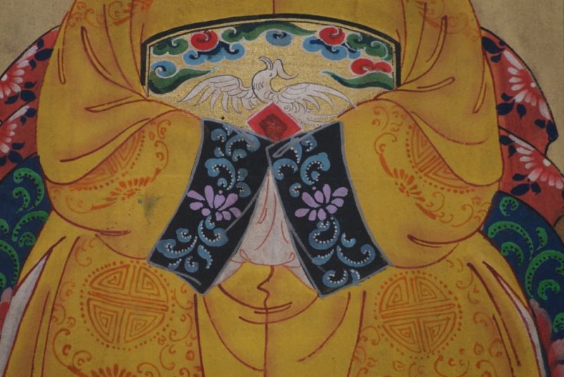 Chinesische Ahnenportraits Qing Dynastie Gelb 4