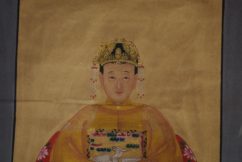 Chinesische Ahnenportraits Qing Dynastie Kaiser Gelb 3