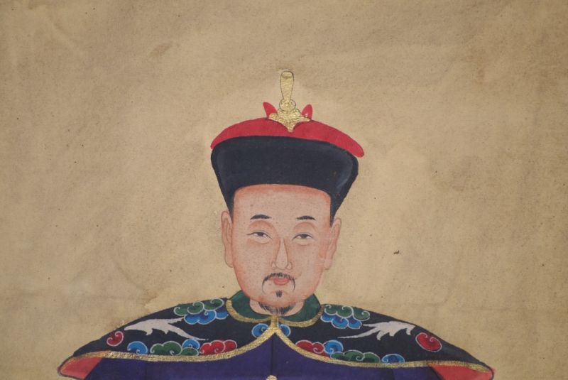 Chinesische Ahnenportraits Qing Dynastie Lila 3
