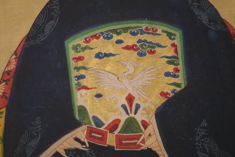 Chinesische Ahnenportraits Qing Dynastie Marineblau 5