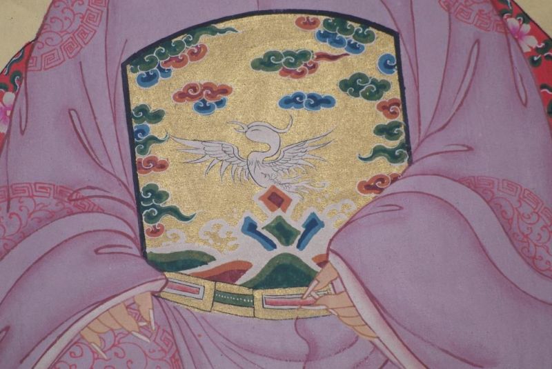 Chinesische Ahnenportraits Qing Dynastie Rosa 5