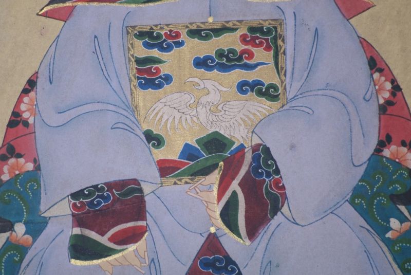 Chinesische Ahnenportraits Qing Dynastie Violett 5