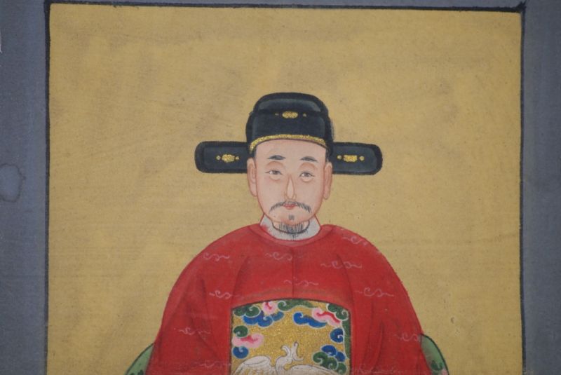 Chinesische Ahnenportraits rot 3
