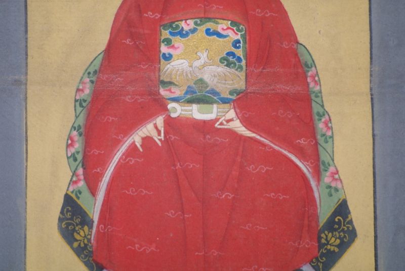 Chinesische Ahnenportraits rot 4