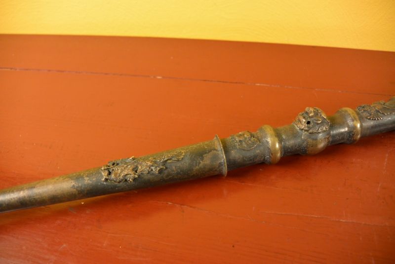 Chinesische Alte Pfeife Metall 2 3