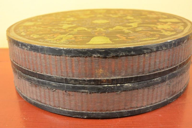 Chinesische Antike Box Hand graviert Asiatischen Stil 2