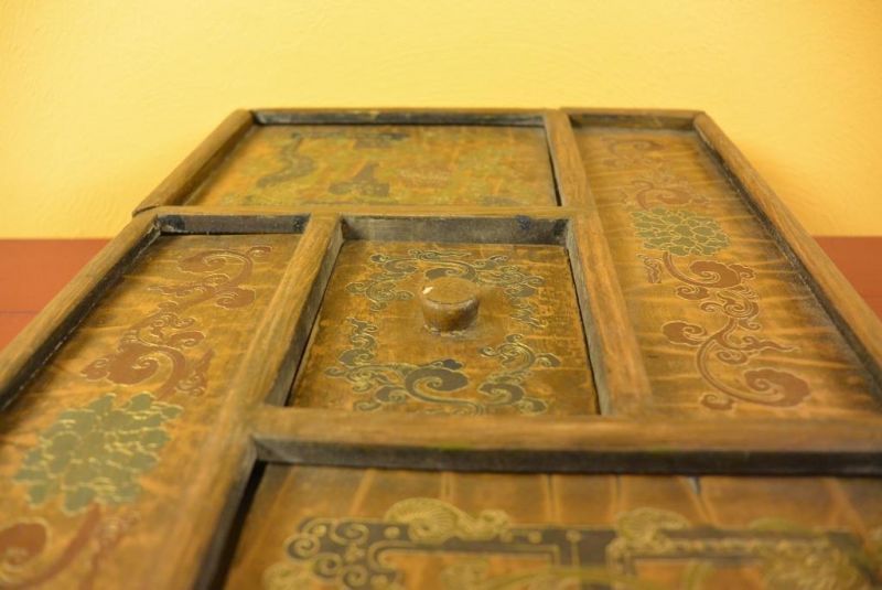 Chinesische Antike Box Hand graviert - Compartmentalized Box 4