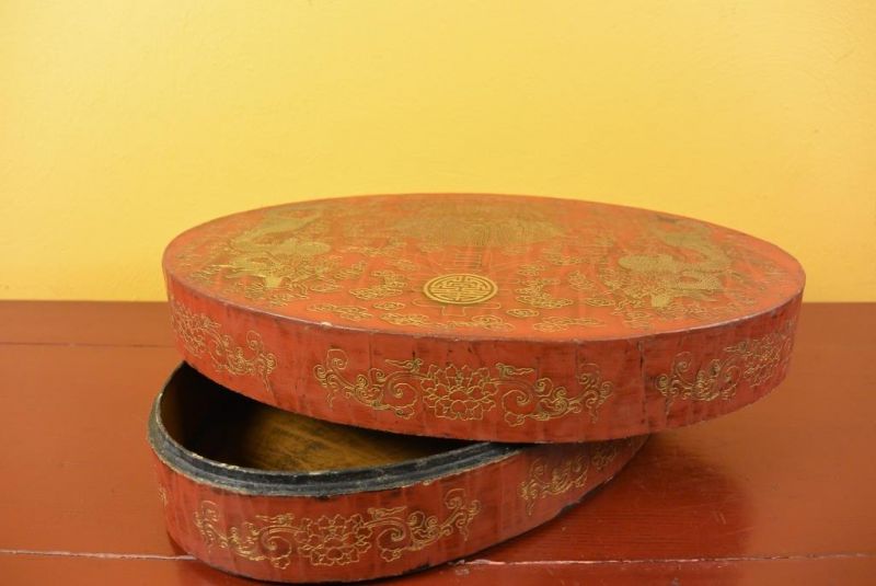 Chinesische Antike Box Hand graviert 5