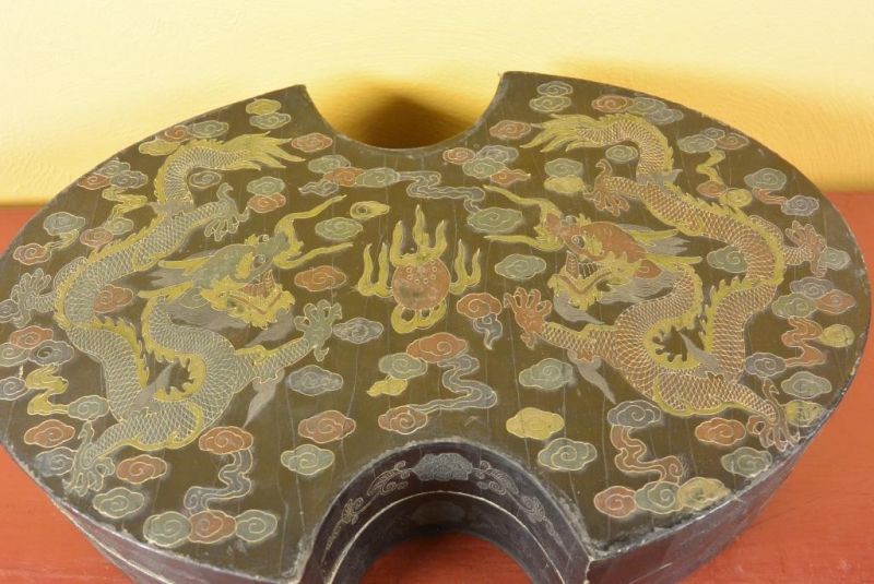 Chinesische Antike Box Hand graviert - Doppeldrachen 2 2