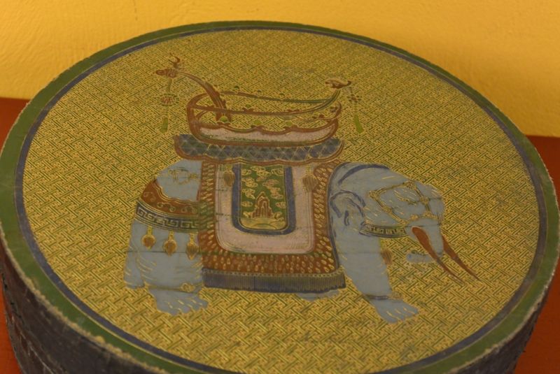 Chinesische Antike Box Hand graviert Elefant 3 3
