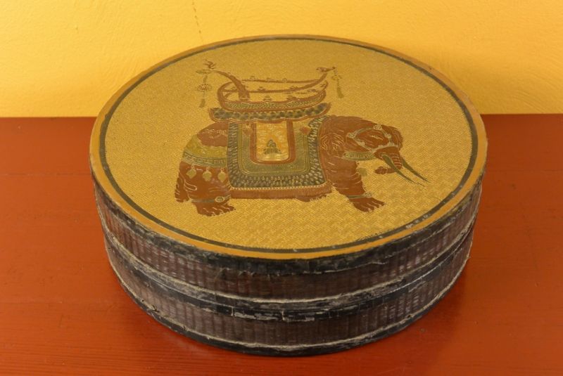 Chinesische Antike Box Hand graviert Elefant 2